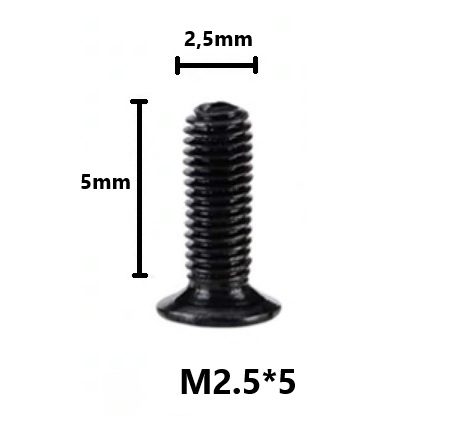 Болт M2.5 x 5.0 мм (10 шт)